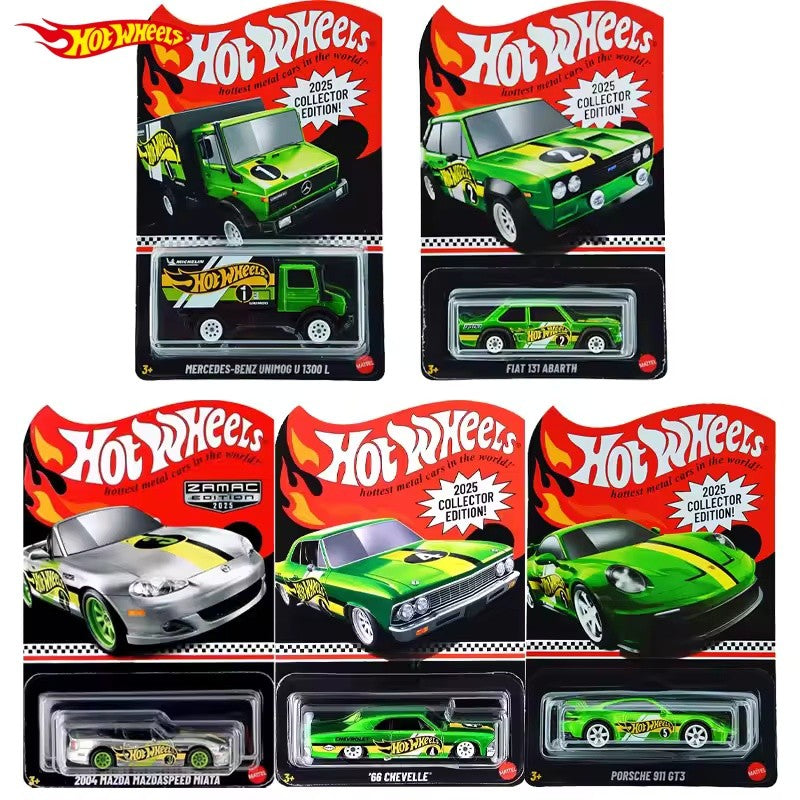 Original Hot Wheels 2025 Collector Edition Red Line 1/64 Car Model Porsche 911 Gt3 Collectible Room Ornament Boy Toy Gifts