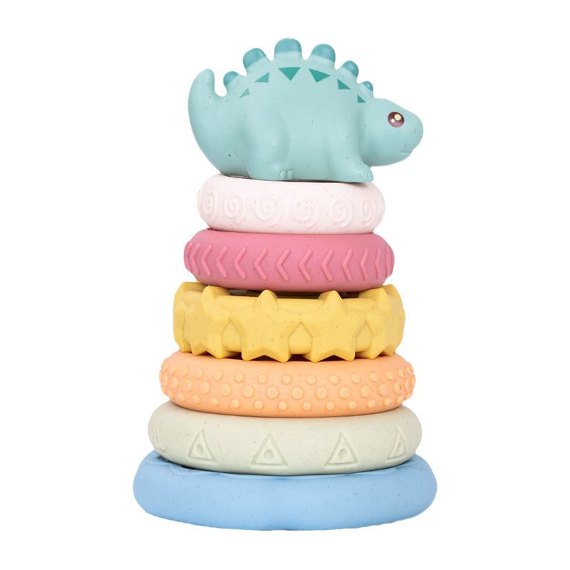 Stacking Nesting Baby Montessori Toys Set Cute Dinosaur Stacking Tower Educational Learning Toys Babies Gift for Boys Girls