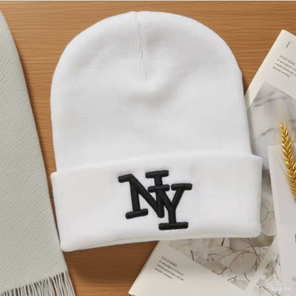 1PC/ 2PCS  Winter beanies caps for men, 3D Embroidery  knitted hats for women, outdoor warm hats , sports and casual CAP