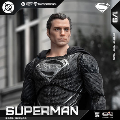 Original Fondjoy Black Superman 2.0 Figure Dc Zack Snyder'S Justice League Figures 1/9 Super Man Pvc Model Doll Joint Movable