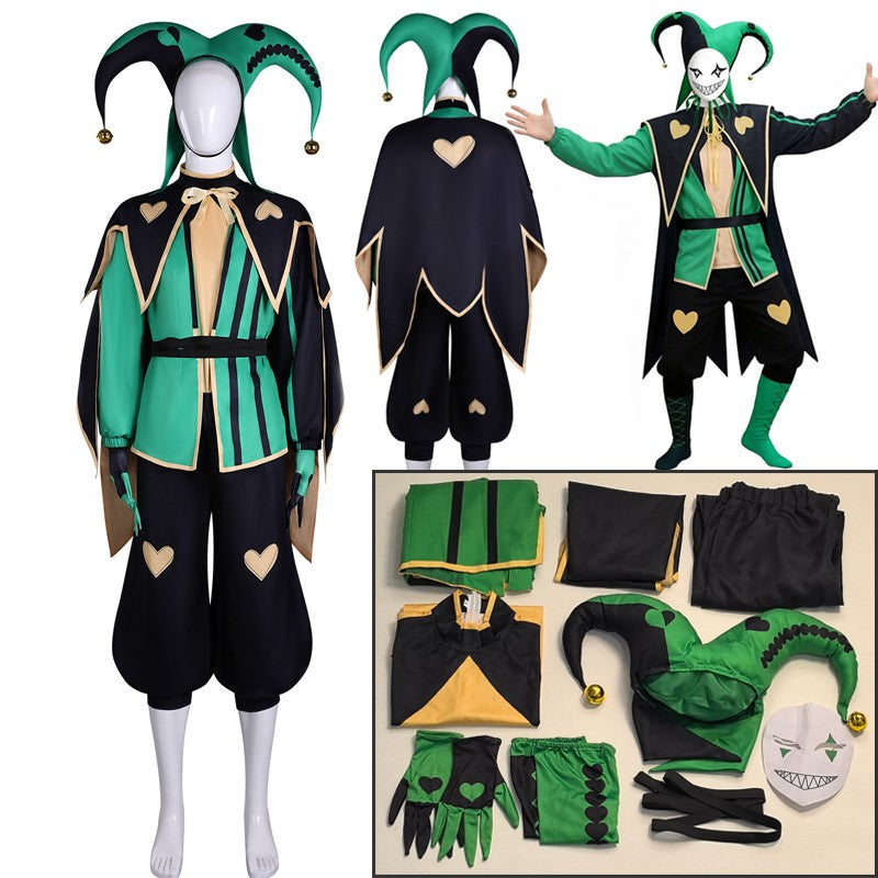 Hazbin Hotel Fizzarolli Cosplay Costume The Amazing Digital Circus Pomni Pierrot Harlequin Clown Outfit Halloween Party Costume