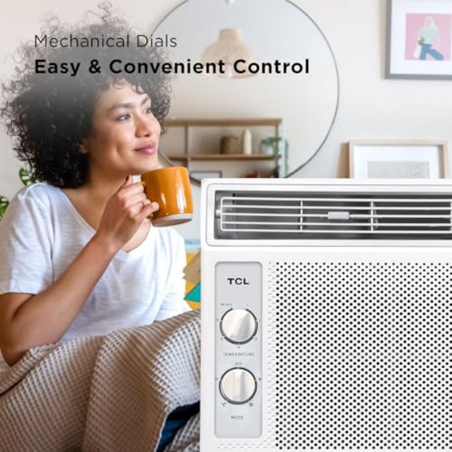 Ar Condicionado de Janela 5000 BTU para Quartos Pequenos de até 14m². Resfriamento com Eficiência Energética e Controles Fáceis de Usar. Filtro Reutilizável W