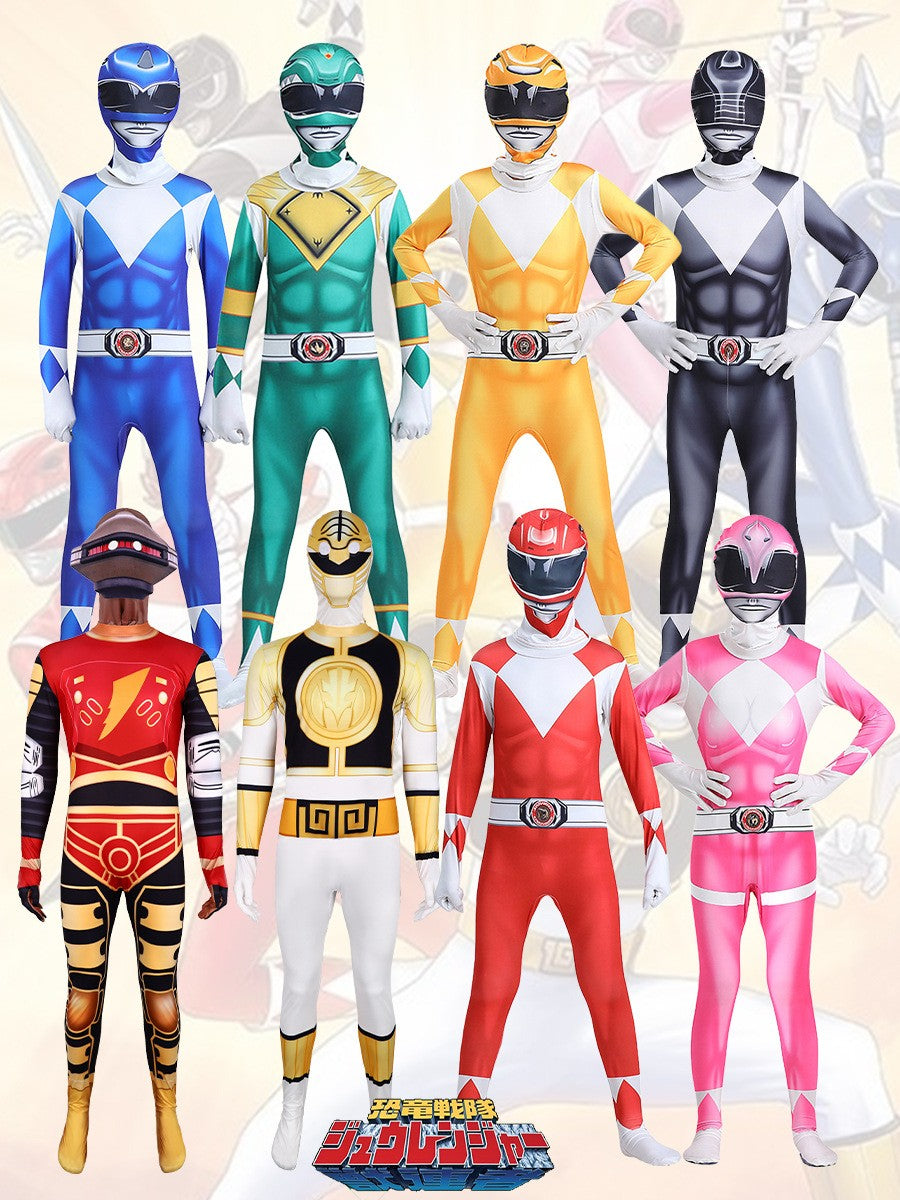 Morpher Superhero Cosplay Costume Samurai Sentai Shinkenger Rangers Cosplay Fantasia Halloween Birthday Party Jumpsuit Mask Suit