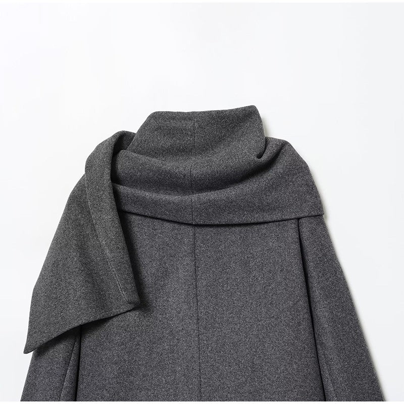 Fashion British Style Trench Coat with Detachable Scarf Women's Single Breasted Long Sleeve Jacket 2025 Winter Classic Outerwear