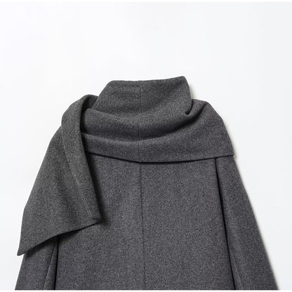 Fashion British Style Trench Coat with Detachable Scarf Women's Single Breasted Long Sleeve Jacket 2025 Winter Classic Outerwear