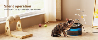Bebedouro automático para animais de estimação 2,1L Bomba ultra silenciosa torneira para gatos adequado para cães e gatos com sensor USB elétrico