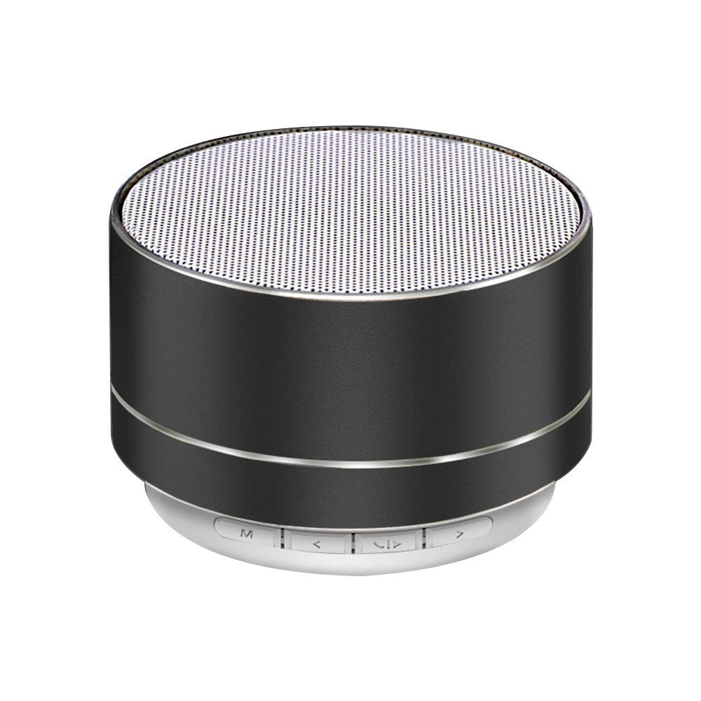 Mini Caixa de Som Portátil Bluetooth Sem Fio de Metal com Luz LED, Subwoofer, Suporte para Cartão TF e Carregamento USB para PC e Laptop