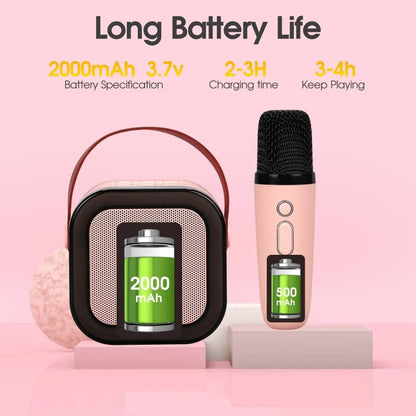 Máquina de karaokê K12 com 1/2 microfones sem fio portátil 5.3 sistema de alto-falante Bluetooth PA luzes RGB áudio doméstico KTV presentes infantis