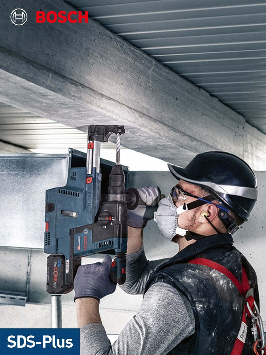 Broca de martelo rotativo Bosch SDS Plus 4 furos série 5 para perfurar furos em concreto armado para trabalho de construção