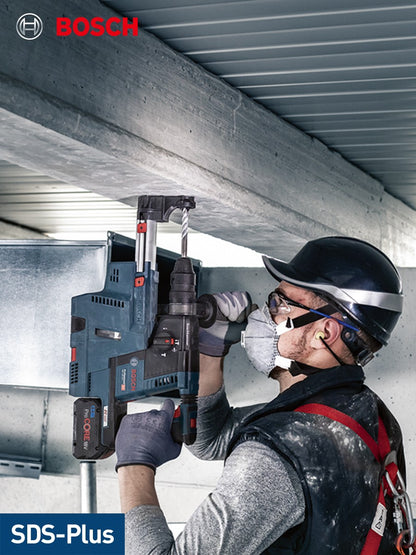 Broca de martelo rotativo Bosch SDS Plus 4 furos série 5 para perfurar furos em concreto armado para trabalho de construção