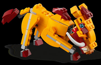 LEGO Blocos de Montar 31112 Série Criativa Versátil Leão Selvagem Brinquedo Quebra-Cabeça Montado Infantil Presente