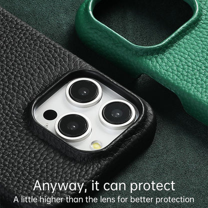 para Capa Magsafe para iPhone 17 15 16 Pro Max Air 17Pro Couro de Vaca Natural Lichia Protetor Magnético Capa Traseira de Luxo para Celular