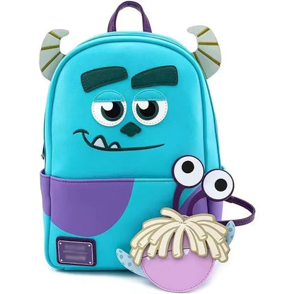 Disney Pixar Monstros S.A. Mochila - Mochila Escolar do Sulley e Mike de Monstros, Mochila de Viagem, Presente para Crianças