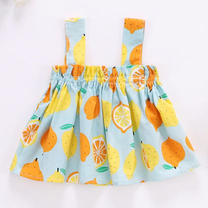 Summer Newborn Baby Clothes For Girls Boys Set Print Thin Mini Dress And PP Shorts 2Pcs Set Infant Baby Clothing Outfit 6-24M