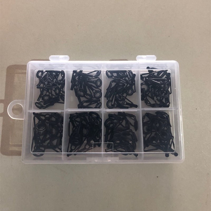 8/80pcs/Box Fishing Rod Guide Tip Repair Kit Set DIY Eye Rings Stainless Steel Frames Ceramics TS Line Guide Ring