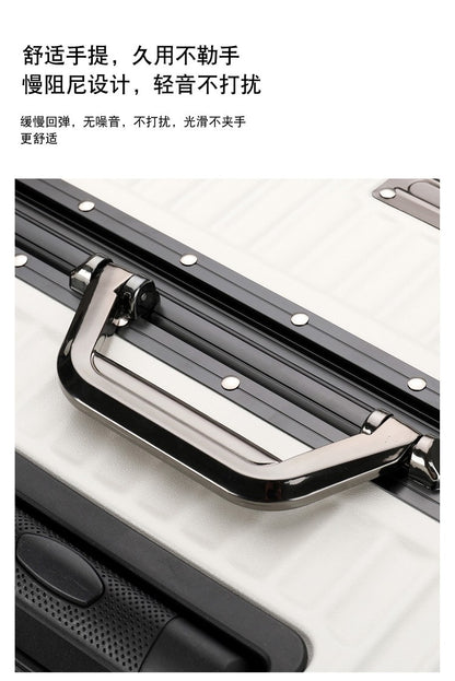 Luggage Suitcase Aluminum Frame 20 Trolley Case Universal Wheels 24 Female Male Students 26 Durable Password 28inch Leather Case