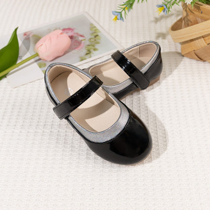 Fashion Children's Flat Shoes Non-slip PU Leather Shoes 3-colors Comfortable Wear-resistant All-season Mary Jane Princess Shoes