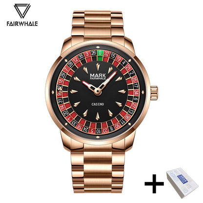 High Quality Mark Fairwhale Mens Wristwatch Fashion Unique Rotating  Roulette Dial Waterproof Quartz Man Watche Dropshipping ?