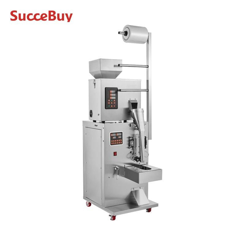SucceBuy 1-100g Automatic Particle Packaging Machine Pouch Powder Sachet Weighting Filling Packing Machine Tea Seeds Beans Rice
