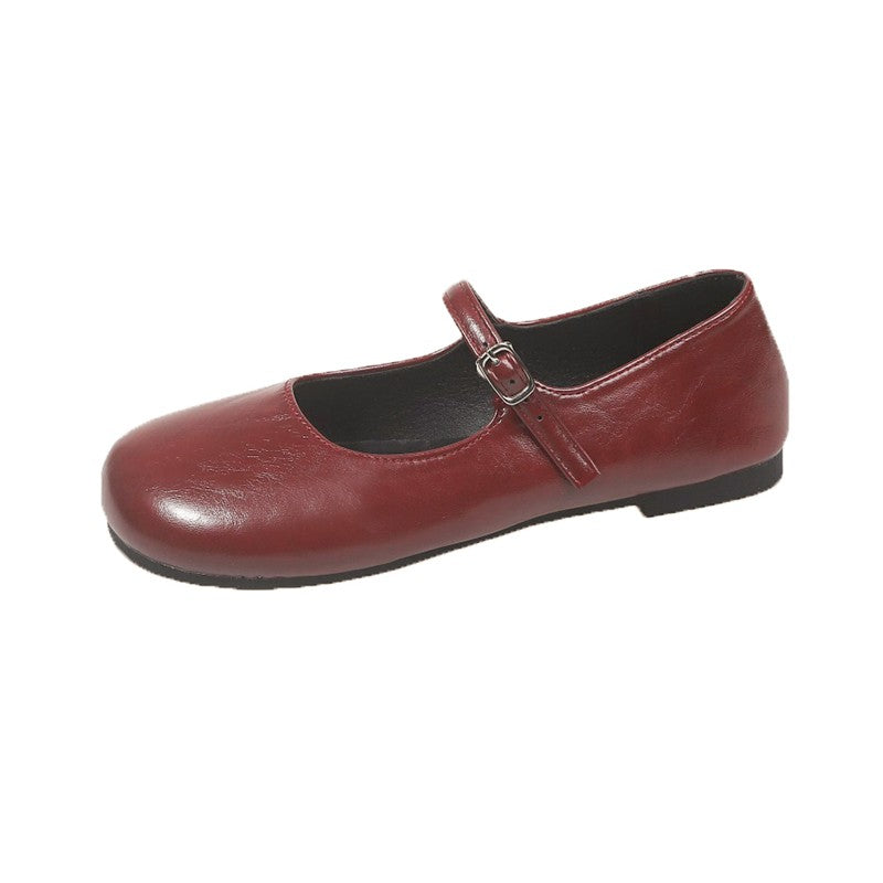 2025 New Elegant Comfortable and Versatile Woman Round Toe Lady Barefoot Flats Elegant Soft Sole Ballerina Party Mary Jane Shoes