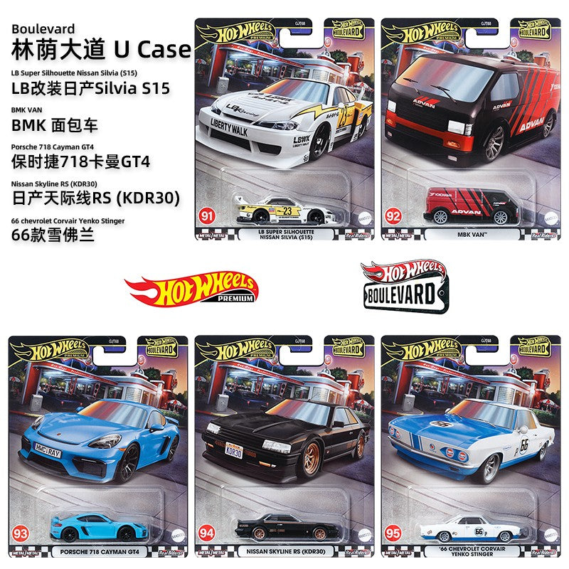 Hot Wheels Boulevard 1:64 2025 Mix GJT68 Miniatura de Liga Fundida Corpo Chassi Modelos Colecionáveis Premium Carros Coleção Presente