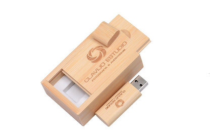 JASTER (1 unidade com LOGO Grátis) Pen Drive de Madeira com USB em Lascas de Madeira 4GB 16GB 32GB 64GB 128GB Memory Stick Presente de Casamento