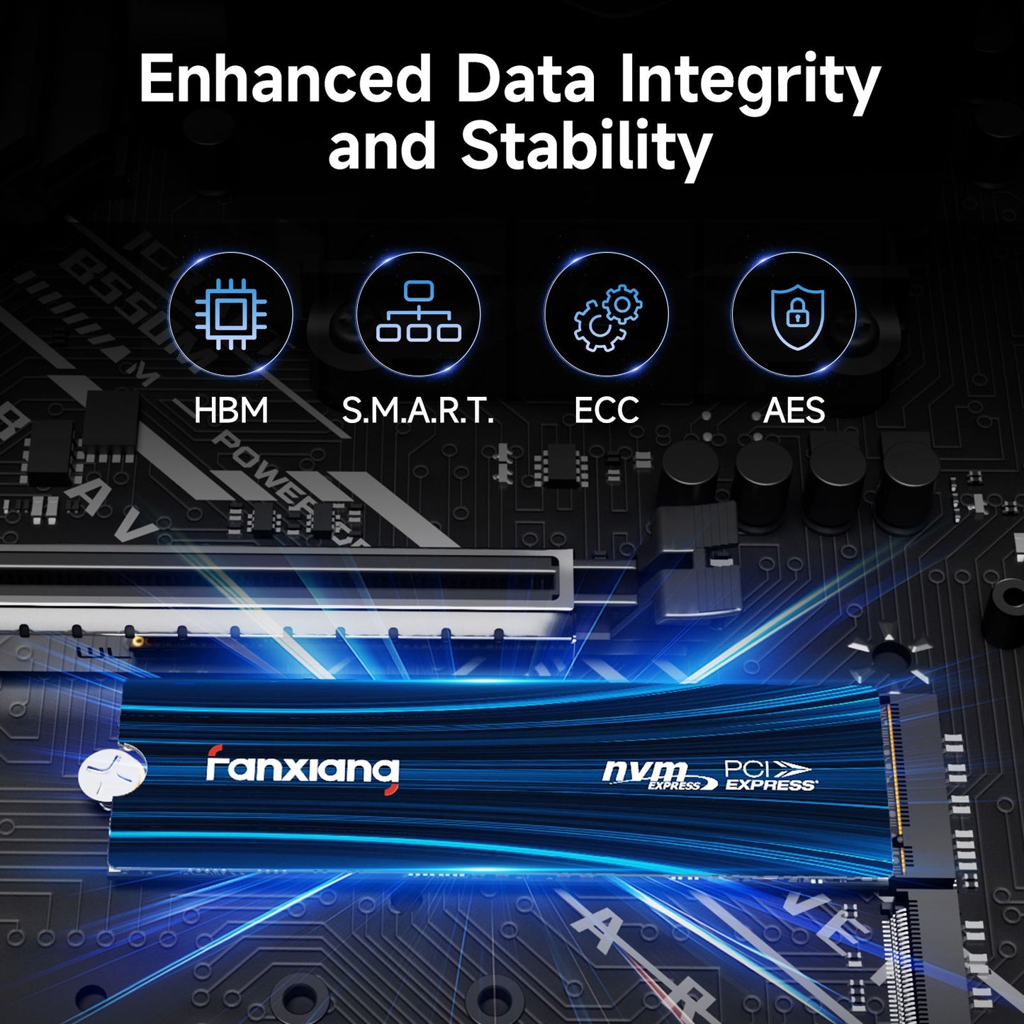 Fanxiang S880E SSD M.2 7300MB/s 1TB/2TB/4TB M.2 NVMe SSD PCIe 4.0x4 Disco Rígido Interno Para PS5 Laptop PC
