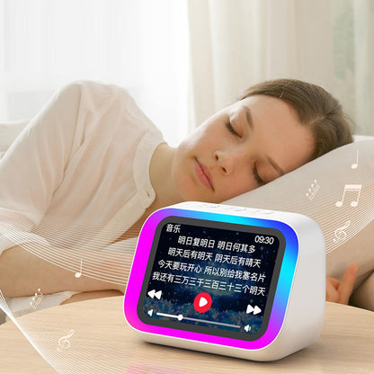 TF26Pro Alto-falante inteligente com assistente de voz Alto-falante BT portátil Despertador Chamada mãos-livres Reprodução de música Previsão do tempo para casa