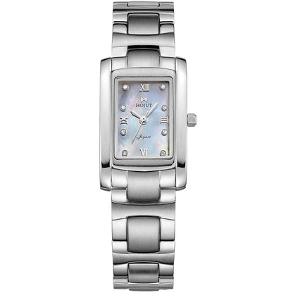 Classic square waterproof stainless steel material women's quartz watch