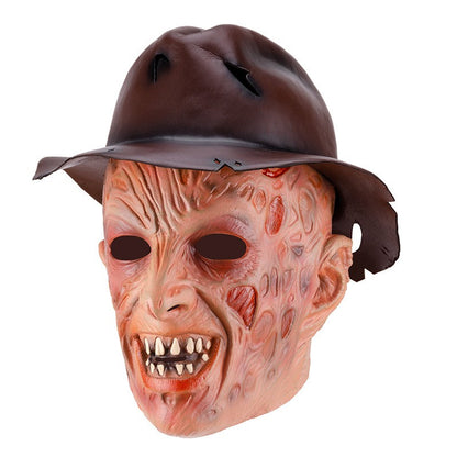 Freddy Cosplay Costume Adult Sweater Red Striped Knitting Top Coat Hat Fnaf Mask Halloween Carnival Party Costume for Men