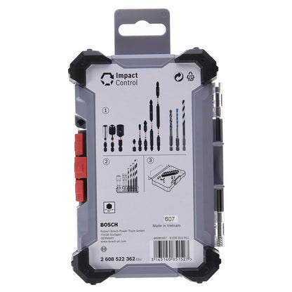 BOSCH 2608522362 Estojo Impacto Vazio Médio Porta-Chaves de Fenda Plástico de Alta Dureza Portátil Caixa de Armazenamento Acessórios de Ferramentas