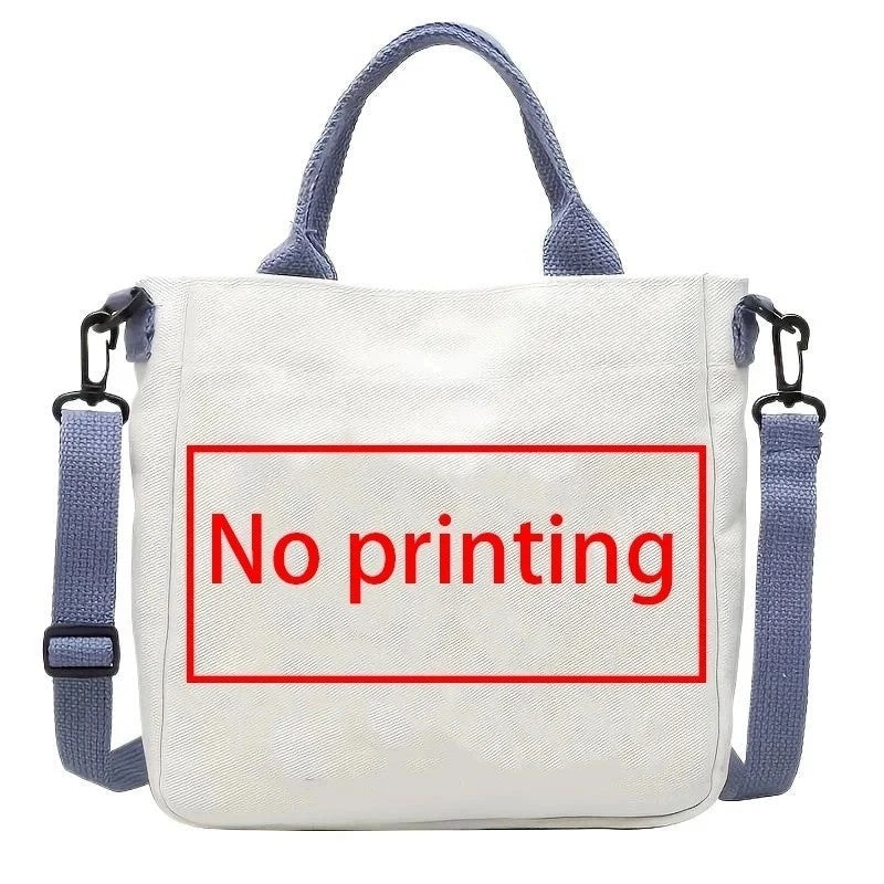 Kawaii KPop Demon Hunters Fashion Shoulder Bag Cartoon Handbag Large Capacity Crossbody Bag Portable Canvas Storage Bags Gift