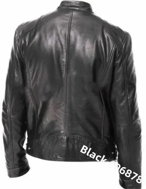 2022 Autumn/Winter New Fashionable PU Leather Men's Casual Jacket Wholesale Amazon European Style Motorcycle Leather Coat