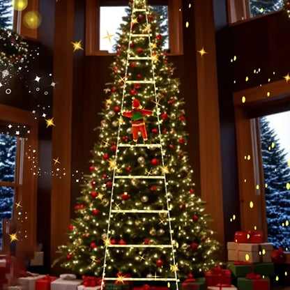 Santa Claus Ladder Light String, Suitable for Christmas Party Decoration, Christmas Lighting Decoration, Garden Decoration