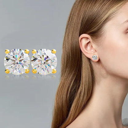 Szjinao 2025 Brincos em Alta Tendência Moissanite Ouro 18k Real Original Com Certificado Joias de Luxo Para Casamento Feminino Atacado Quente