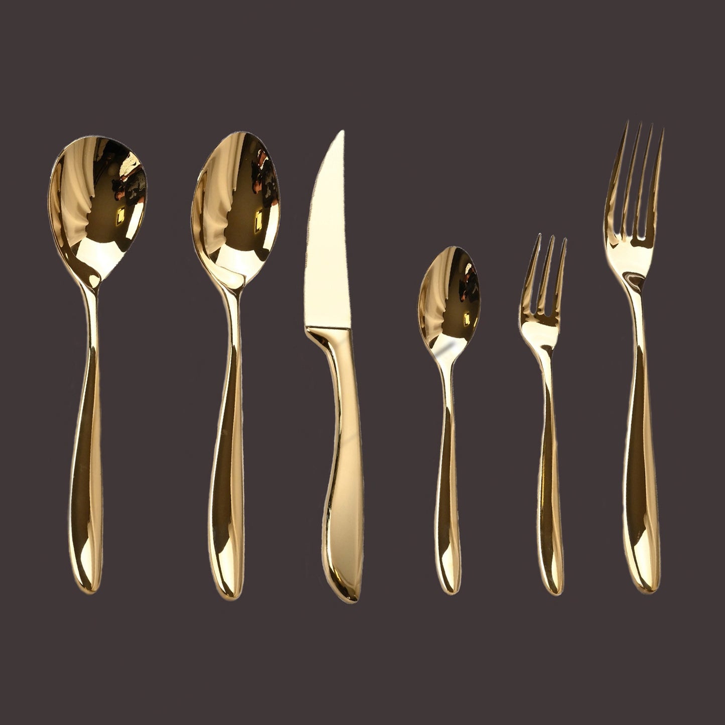 6 Peças de talheres de aço inoxidável 304, conjunto criativo de faca, garfo e colher para bife, para restaurante e hotel, conjunto de talheres de alta qualidade.