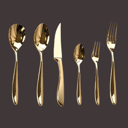 6 Peças de talheres de aço inoxidável 304, conjunto criativo de faca, garfo e colher para bife, para restaurante e hotel, conjunto de talheres de alta qualidade.