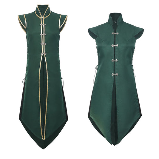 Mens Medieval Viking Vest Colete Vintage Sem Mangas Sobretudo Longo de Cavaleiro Renascentista Fantasia