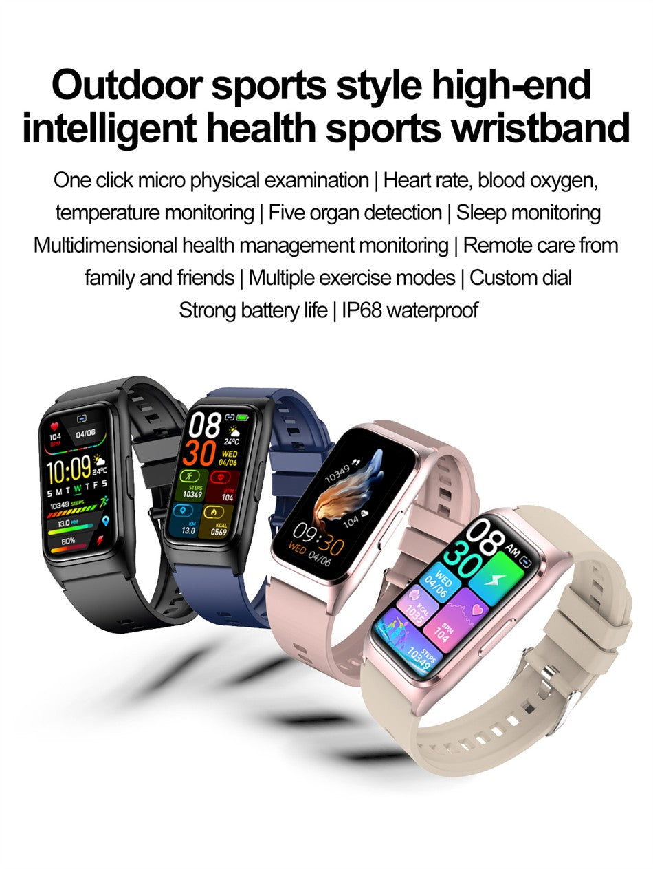 ECG+PPG Smart Watch Health Monitoring Blood Pressure Uric Acid Blood Fat bracelet Bluetooth Call Reminder Waterproof SmartWatch