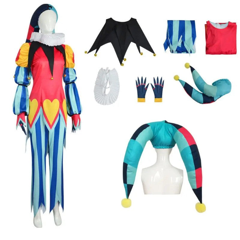 Fizzarolli Cosplay Costume Tops Pants With Hat Neckwear Gloves Full Set Role Play Halloween Carnival Costume Suit