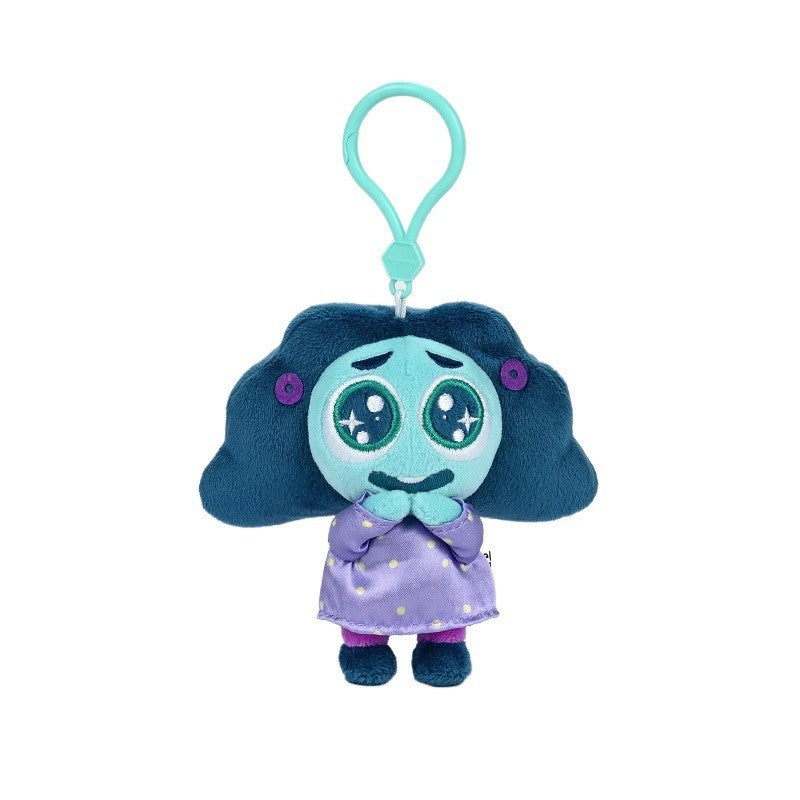 Filme Disney Divertidamente 2 Chaveiros Fofos Boneca Anime Ansiedade Raiva Medo Estatueta Acessórios Mochila Decoração Menina Presente Halloween