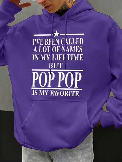 I Like The Word Pop Pop Printed Mens Hoodie Oversize All-Match Hoody Autumn Fleece Tops Casual Clothing Pocket Soft Streetwear