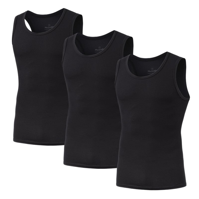 3Pcs/Pack Solid Color Men's Tank Top Sleeveless Undershirts Men Vest Gym T-Shirt High Quality Bamboo Fiber Man Singlets Sports