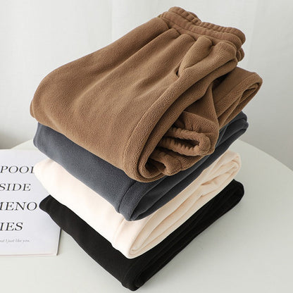 Winter Pants Women Unisex Loose Wide Leg Sweatpants High Waist Drawstring Comfortable Straight Baggy Sweatpants