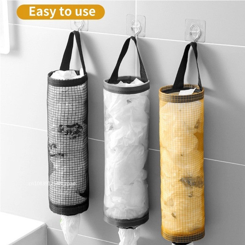 1-5PCS Kitchen Garbage Bag Storage Grocery Bag Holder Wall Mount Plastic Bag Holder Dispenser Hanging Storage Garbage Organizer