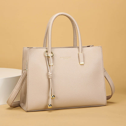 Genuine Brand Top Quality Pu Leather Handbag Women's Tote Messenger Sac Designer Large Capacity 3 Levels Shoulder Crossbody Bags