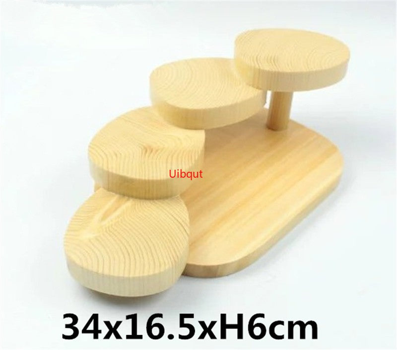 Japanese wooden wood Cuisine Sushi Bridge Boats Pine Creative Sushi Sashimi plate Platter Sushi Tableware Decoration Ornament
