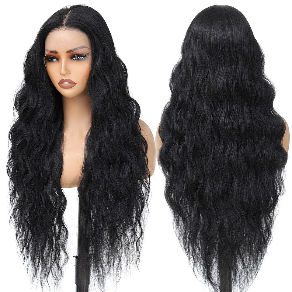 13X4 Lace Frontal Synthetic Body Wave Wigs Ombre Brown Heat Resistant Fiber Blond Swiss Transparent Lace Front Wigs For Women
