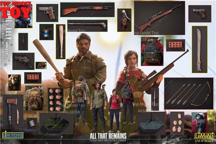 LIMTOYS LMN LMN006 Escala 1/12The Last Survivor Joel Ellie Boneco de Ação 6'' Modelo Soldado Masculino Feminino Conjunto Completo para Coleção