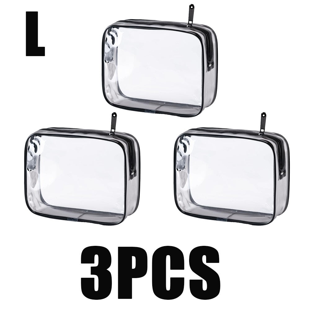 1/3pc Travel Organizer Bath Toiletry Wash Storage Bag Multifunction Large Capacity Waterproof Transparent With Zipper Women Gift